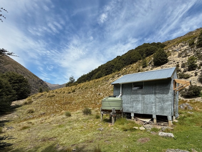 Ashton Hut, Eyre Forest Conservation Area  by GraemeC - Mid Januray, 2025. New roof & watertank