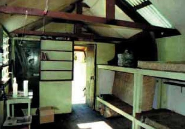 Mid Robinson Hut, Otira-Kopara Forest Conservation Area  by Abraham - Interior of Mid Robinson Hut. Photo DOC